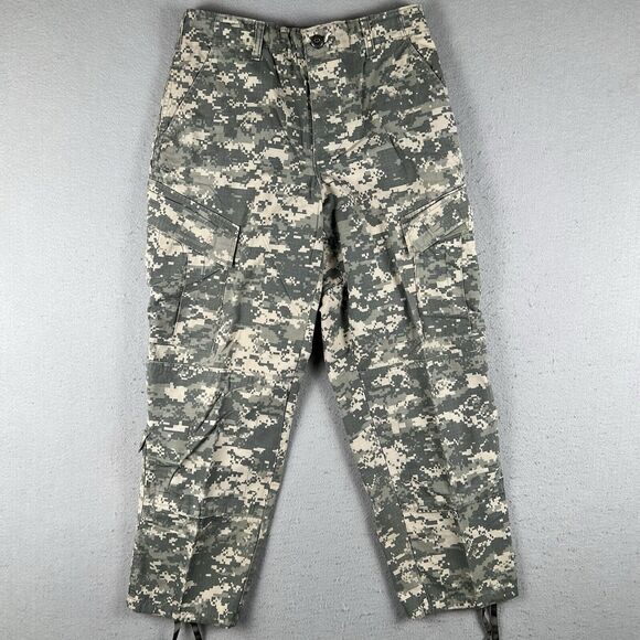 Military Pants Mens Small Short Digital Camo ACU Army Combat Uniform Cargo - Picture 1 of 16